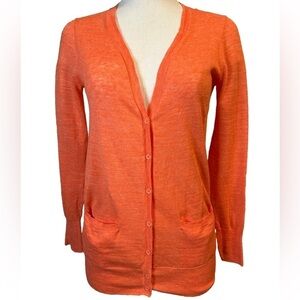 J. Crew Linen Button Up Cardigan/XSmall